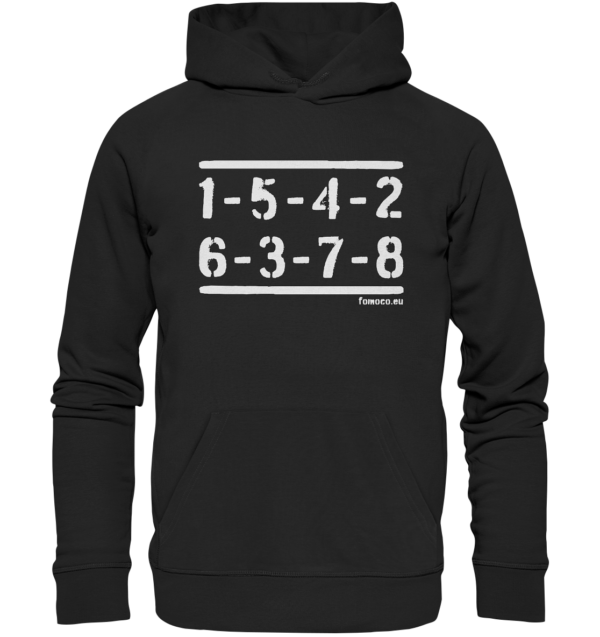 Firing Order 289 - 302 - 352 - 390 - 427 - 428 (weiß) - Organic Hoodie – Bild 2